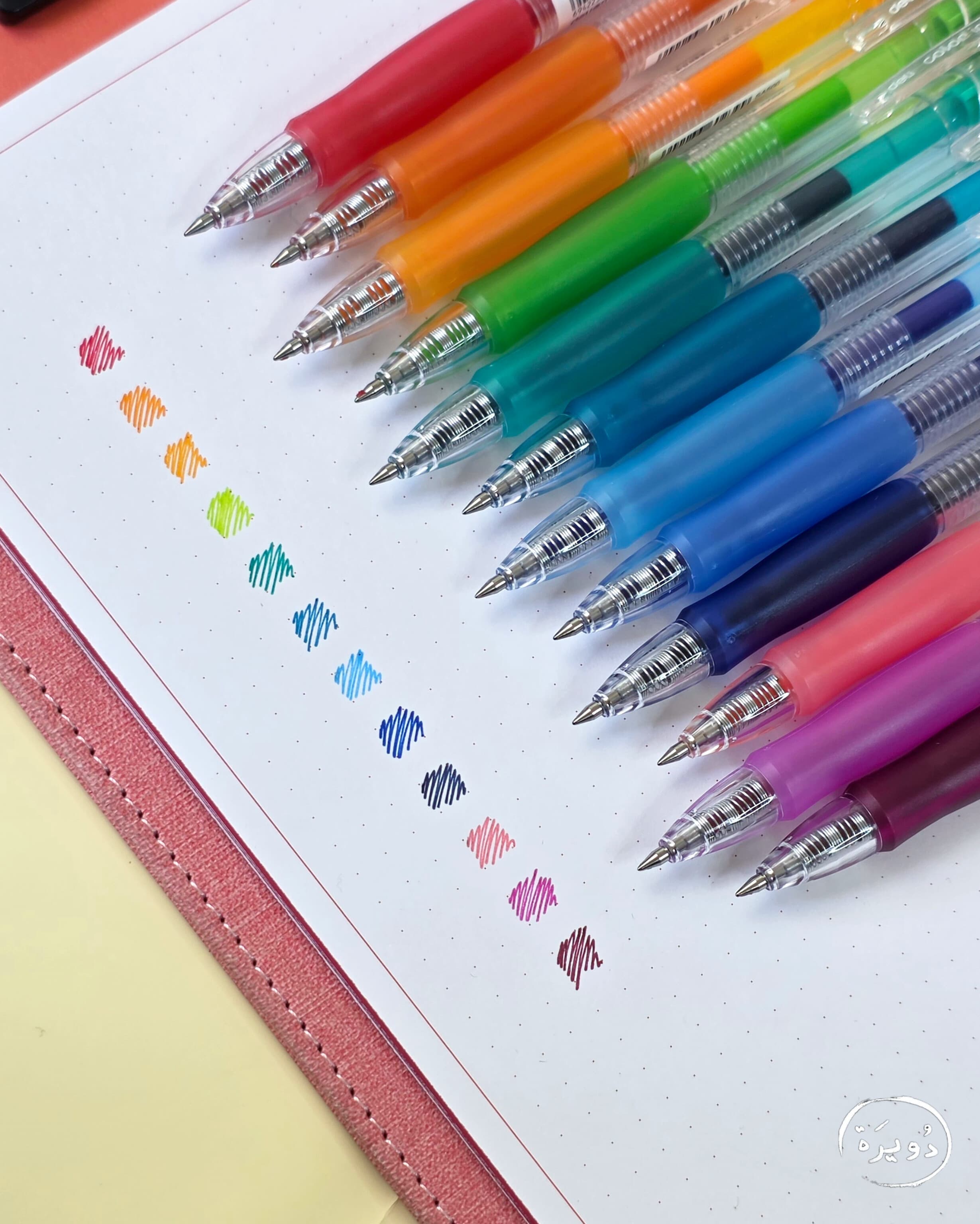 سيت 12 قلم جل ملون deli color ink - صورة ٢